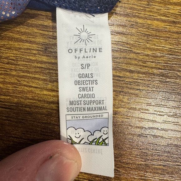 AERIE Blue Tie-Dye Women's Shorts - Picture 4 of 4